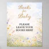 Wildflower Meadow Books for Baby Garden Sign ポスター (正面)