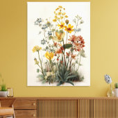 Wildflower Meadow Bouquet キャンバスプリント (インサイチュ (リビング))