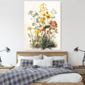 Wildflower Meadow Bouquet キャンバスプリント (インサイチュ (寝室))