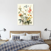 Wildflower Meadow Bouquet キャンバスプリント (インサイチュ (寝室))