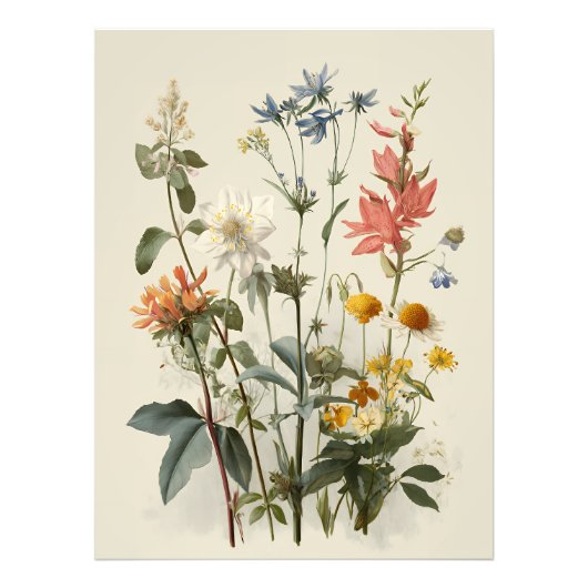 Wildflower Meadow Bouquet フォトプリント (正面)