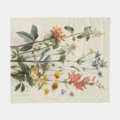 Wildflower Meadow Bouquet フリースブランケット (正面(横))