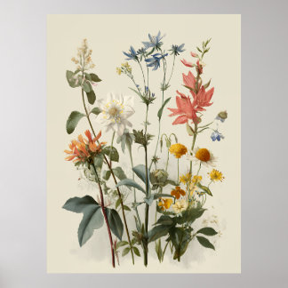 Wildflower Meadow Bouquet ポスター