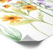 Wildflower Meadow Bridal Shower Welcome ポスター (角)