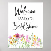 Wildflower Meadow Bridal Shower Welcome ポスター (正面)