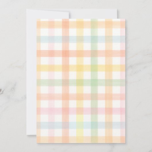 Wildflower Meadow Bunny Baby Shower 招待状 (裏面)