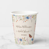 Wildflower Meadow Butterfly ブライダルシャワー 紙コップ (正面)