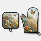 Wildflower Meadow Butterfly Garden 鍋つかみ&鍋敷きセット (正面)