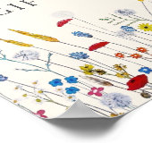 Wildflower Meadow Cards & Gifts Shower Sign ポスター (角)