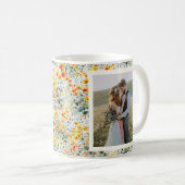 Wildflower Meadow Couple Yellow Custom Photos コーヒーマグカップ (正面右)
