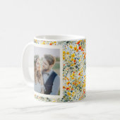 Wildflower Meadow Couple Yellow Custom Photos コーヒーマグカップ (正面左)