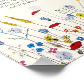 Wildflower Meadow Flower Bar Thank You Favor ポスター (角)