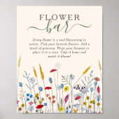 Wildflower Meadow Flower Bar Thank You Favor ポスター (正面)
