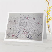 Wildflower Meadow Folded Greeting Card カード (黄色い花)