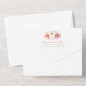 Wildflower Meadow Garden Floral Arch Wedding オールインワン招待状 (裏面)