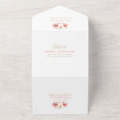 Wildflower Meadow Garden Floral Arch Wedding オールインワン招待状 (外側)