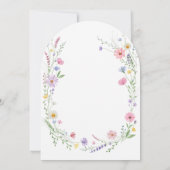 Wildflower Meadow Garden Wreath Wedding 招待状 (裏面)