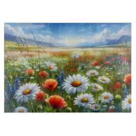 Wildflower Meadow Glass Cutting Board カッティングボード