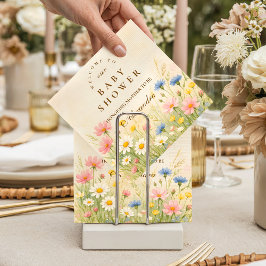 Wildflower Meadow Gold Baby Shower スタンダードカクテルナプキン