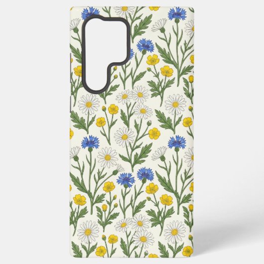 Wildflower Meadow Harmony – Daisy & Cornflower Samsung Galaxyケース (裏面)