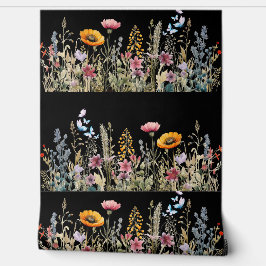 Wildflower Meadow Midnight Textured 壁紙