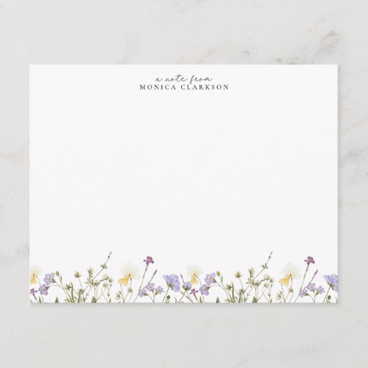 Wildflower Meadow Note Card 招待状 (正面)