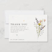 Wildflower Meadow Photo'結婚s Thank You サンキューカード (正面)