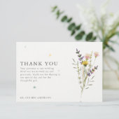Wildflower Meadow Photo'結婚s Thank You サンキューカード (スタンド正面)