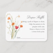 Wildflower Meadow, Spring Baby Girl Diaper Raffle エンクロージャーカード (正面)