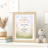 Wildflower Meadow Spring Baby Shower Welcome ポスター