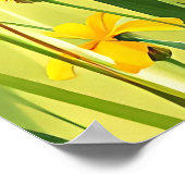 Wildflower Meadow Summer Pattern ポスター (角)
