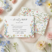Wildflower Meadow Summer Wedding 出欠カード