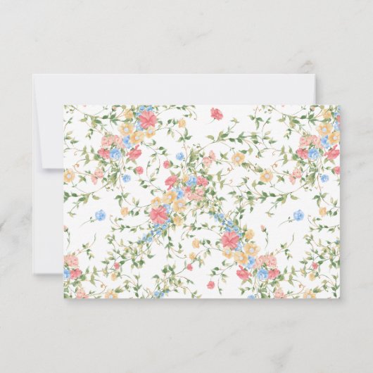 Wildflower Meadow Summer Wedding 出欠カード (裏面)