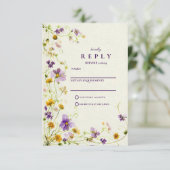 Wildflower Meadow Wedding 出欠カード (スタンド正面)