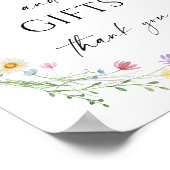 Wildflower Meadow Wedding Cards & Gifts Sign ポスター (角)
