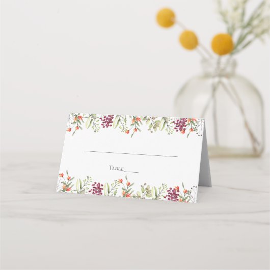 Wildflower Meadow Wedding Place Card プレイスカード (正面)