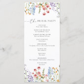 Wildflower Meadow Wedding Program プログラム (裏面)