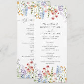 Wildflower Meadow Wedding Program 招待状 (正面/裏面)