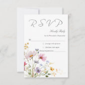 Wildflower Meadow Wedding RSVP Card (正面)