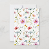 Wildflower Meadow Wedding RSVP Card (裏面)