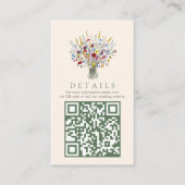Wildflower+Meadow+Wedding+Suite - QRコード エンクロージャーカード (正面)