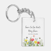 Wildflower Memorial Funeral Photo キーホルダー (正面左)