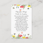 Wildflower Memorial Photo Funeral Prayer Card 名刺 (裏面)