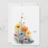 Wildflower Minimal Garden ウェディング 招待状 (裏面)