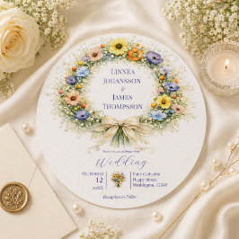 Wildflower Minimal Garden ロマンティックな結婚式  招待状