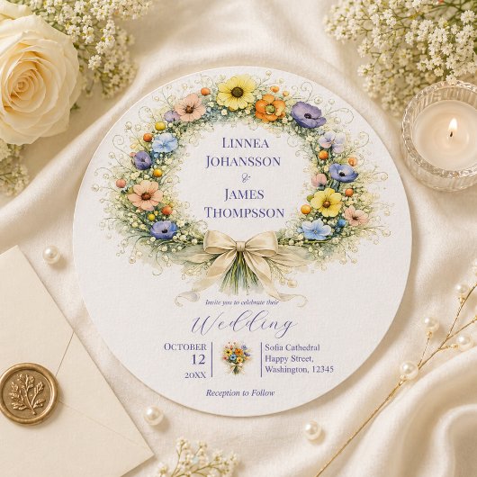 Wildflower Minimal Garden ロマンティックな結婚式  招待状