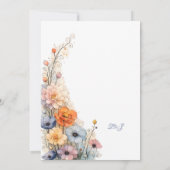 Wildflower Minimal Garden Romantic Wedding セーブザデート (裏面)
