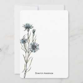 Wildflower Modern Botanical Greenery オリジナルデザイン ノートカード