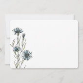 Wildflower Modern Botanical Greenery オリジナルデザイン ノートカード (裏面)