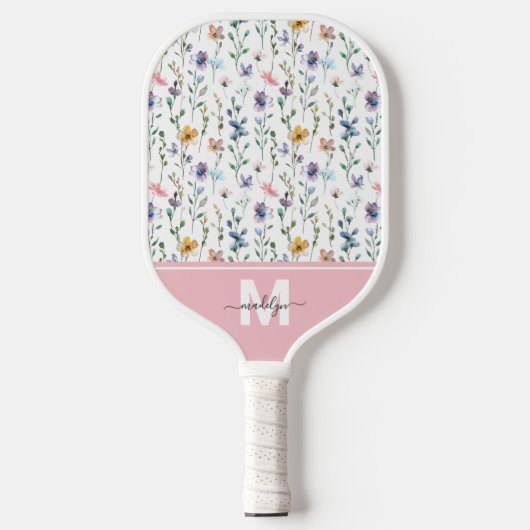 Wildflower Monogram ピックルボールラケット (正面)